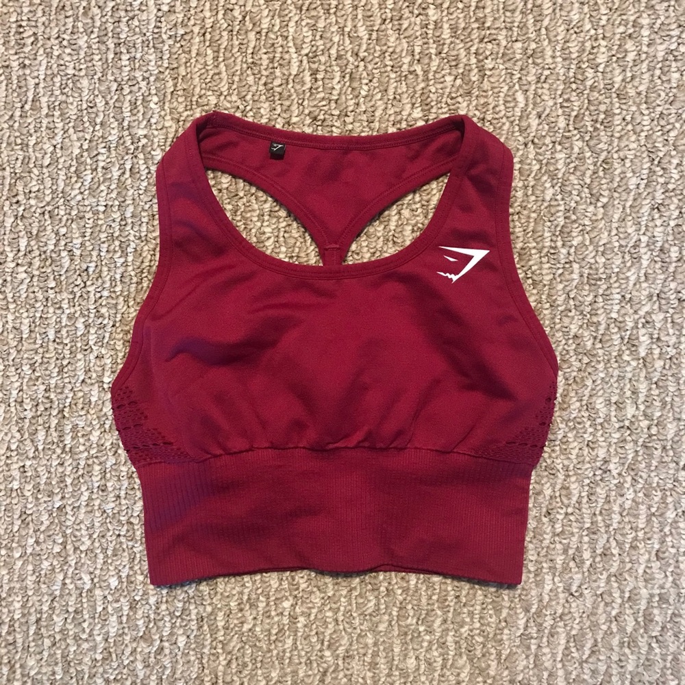 Gymshark Beet Energy Seamless Vest Sports Bra XS